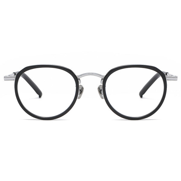 Henk Titanium Vintage Oval Eyeglasses Frame