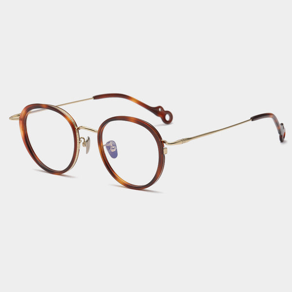 Friley Retro Round Titanium Glasses Frame