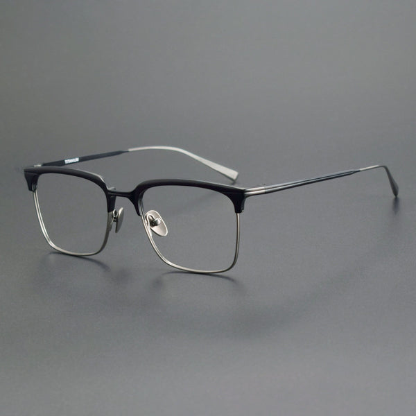 Retro Titanium Square Glasses Frame WALOORF