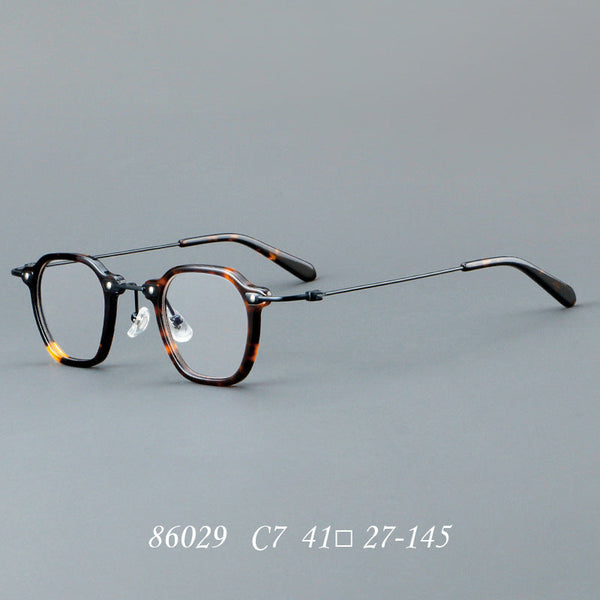 New small round frame plate glasses 86029