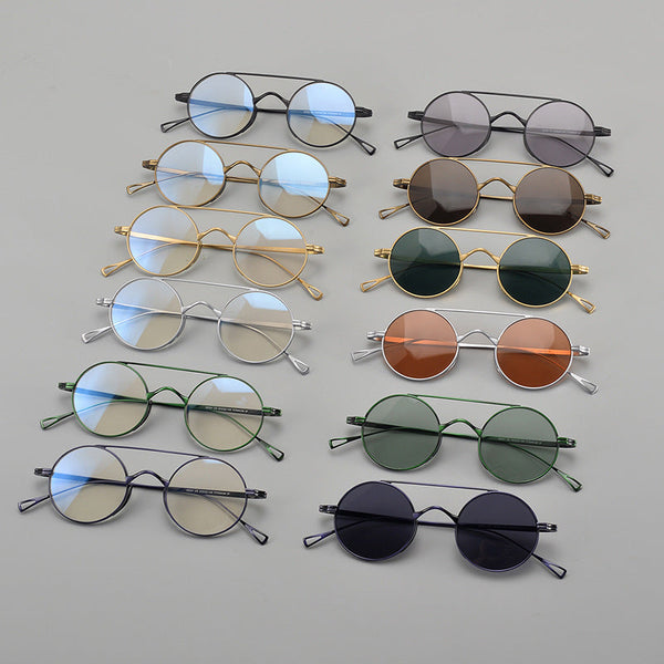 Titanium Vintage Round Eyeglasses Frames BY 9500+