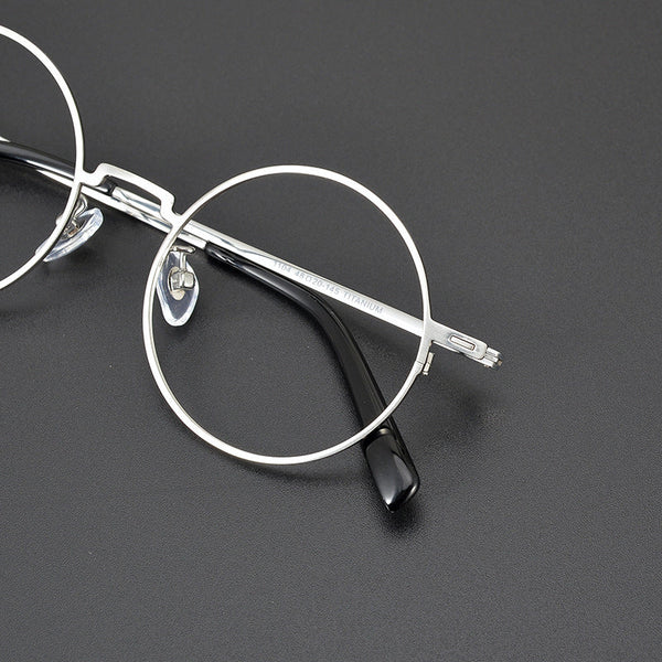Titanium Vintage Round Eyeglasses Frames SC1104