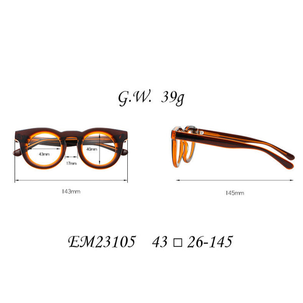 Pwaty Vintage Acetate Glasses Frame