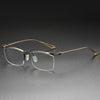 Lynch Versatile Rectangle Pure Titanium Half-frame Glasses Frame