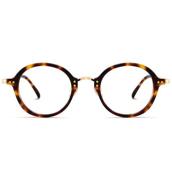 Titanium Vintage Round Eyeglasses FramesBT55003