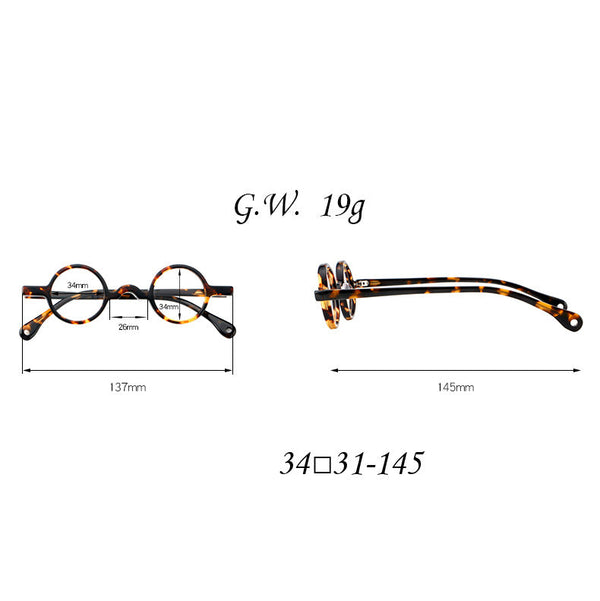 Jordi Small Round Acetate Glasses Frame