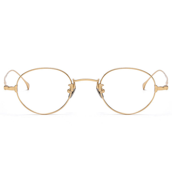 Titanium Vintage Oval Eyeglasses Frames KMN53