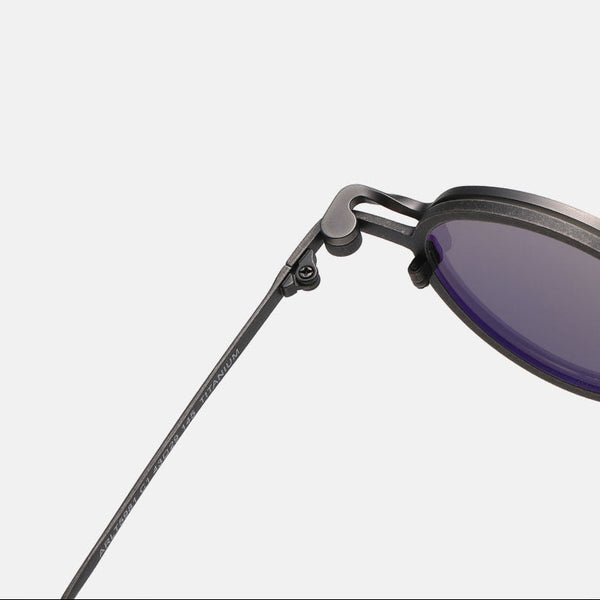 Nln Titanium Vintage Eyeglasses Frame With Sunglasses Clips