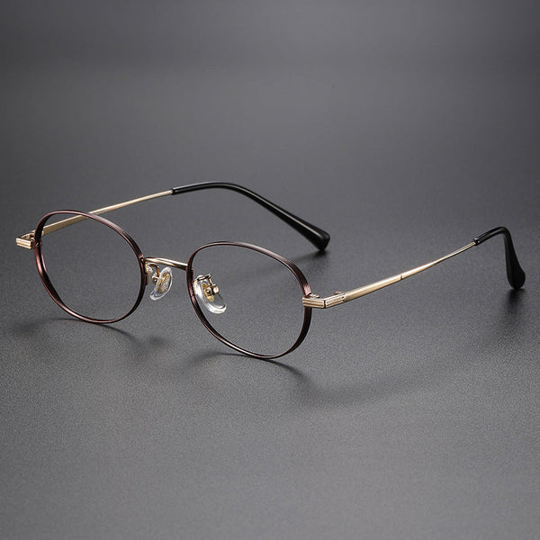 Titanium Vintage Round Eyeglasses Frames ST 5015
