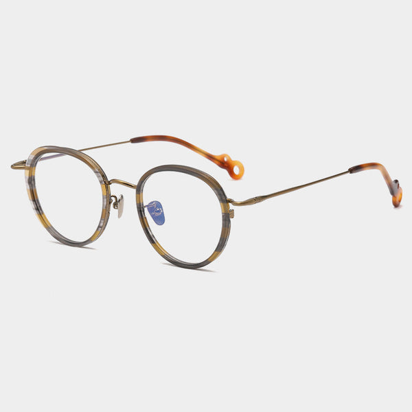 Friley Retro Round Titanium Glasses Frame