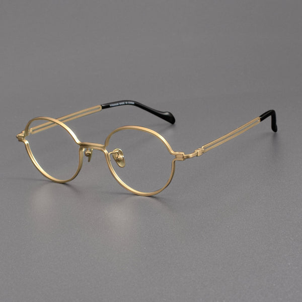 Titanium Vintage Round Eyeglasses Frames ZY0057