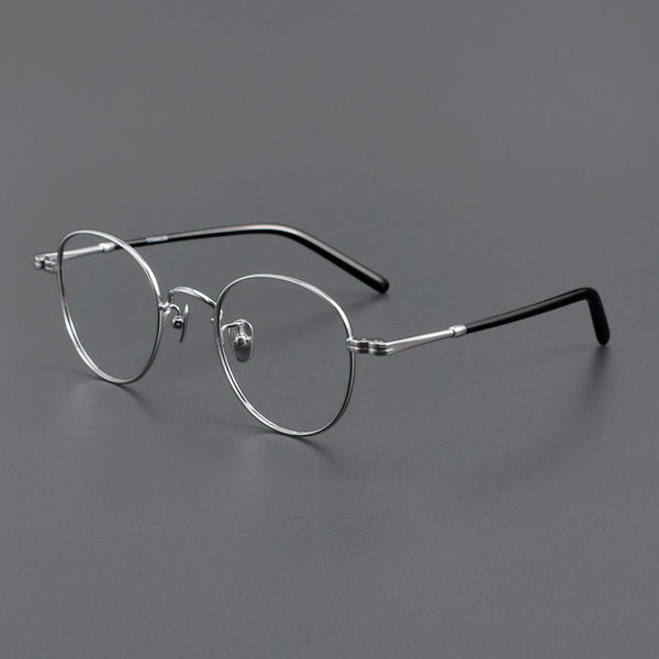 Titanium Vintage Round Eyeglasses Frames M603