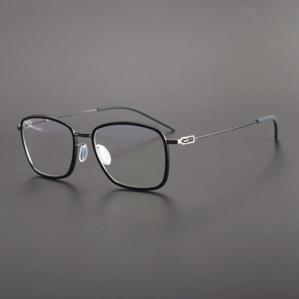 Retro Titanium Square Glasses Frame L1063