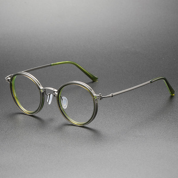 Retro Round Round Pure Titanium Eyeglass Frame