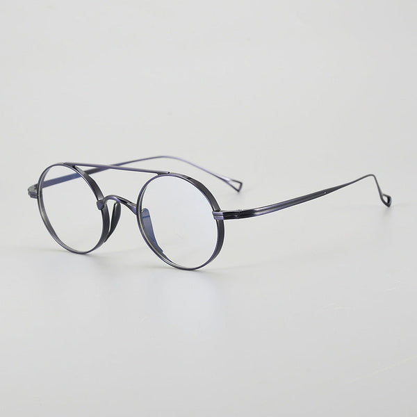 Titanium Vintage Round Eyeglasses Frames BY 9500+