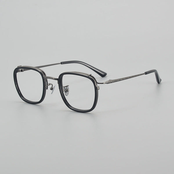 Brisby Retro Titanium Square Glasses Frame