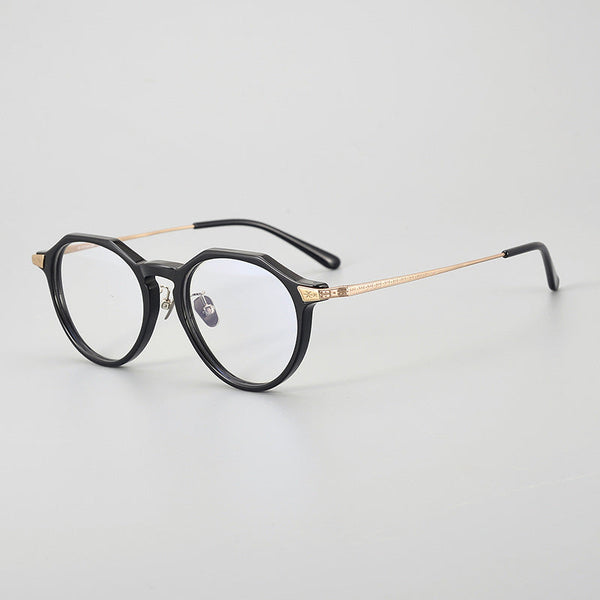 Raffi Retro Polygon Titanium Glasses Frame
