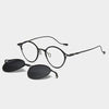 Seh Titanium Vintage Eyeglasses Frame With Sunglasses Clips