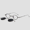 Nln Titanium Vintage Eyeglasses Frame With Sunglasses Clips