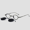 Nln Titanium Vintage Eyeglasses Frame With Sunglasses Clips