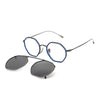 Daly Titanium Vintage Eyeglasses Frame With Sunglasses Clips