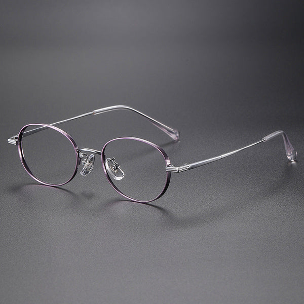 Titanium Vintage Round Eyeglasses Frames ST 5015