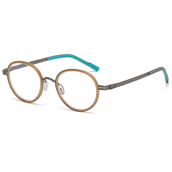 Romel Retro Oval Titanium Business Glasses Frame