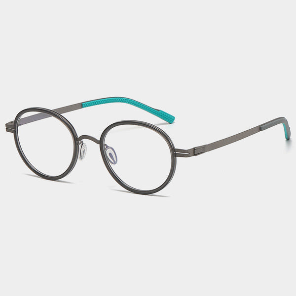 Romel Retro Oval Titanium Business Glasses Frame