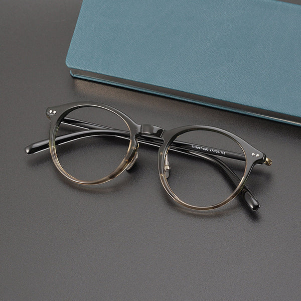 Titanium Round Glasses Frame 9907