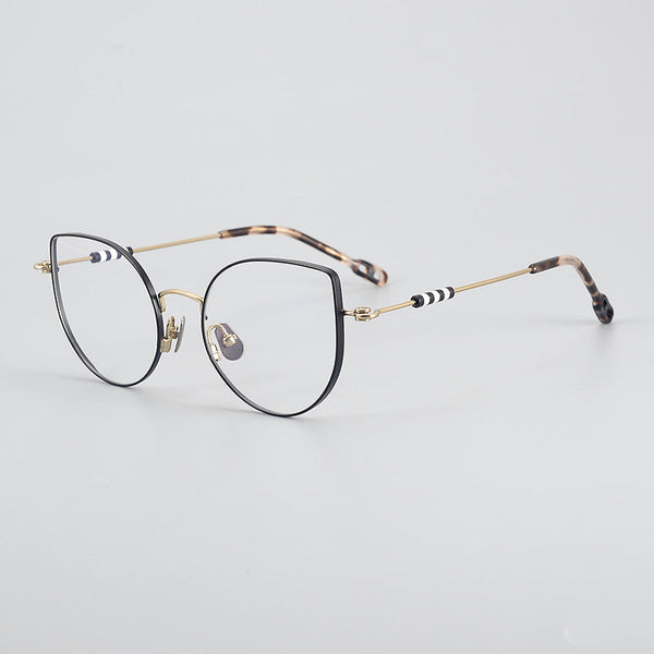Jessy Fashion Women's Ultra Light Titanium Cat Eye Glasses Frame