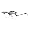 Zow Titanium Business Glasses Frame With Flip-top Sunglasses Clips