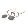 Ferrell Titanium Vintage Eyeglasses Frame With Sunglasses Clips