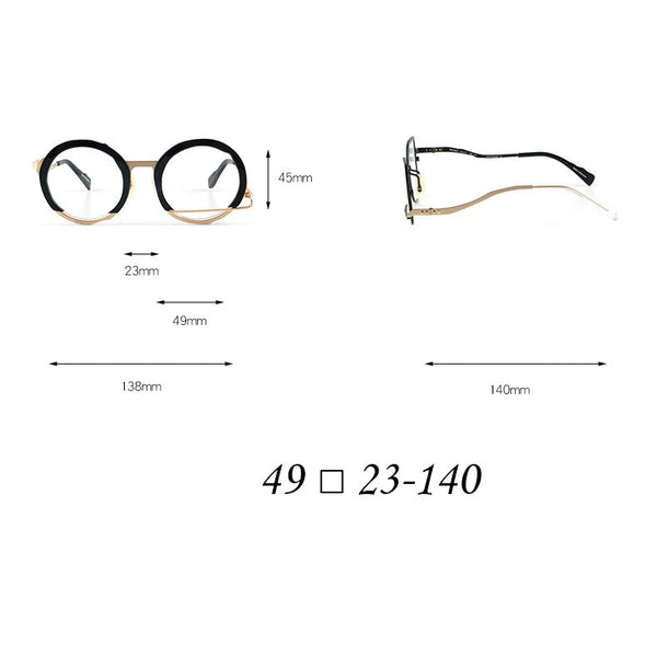 Paddy Retro High-Grade Hand-Made Round Glasses Frames