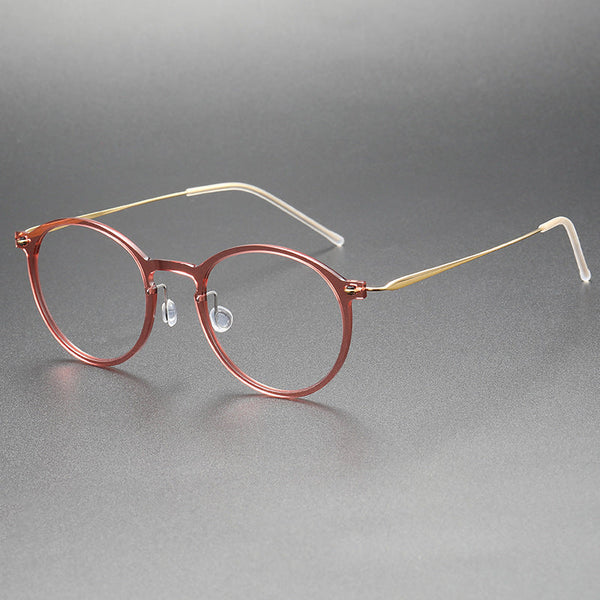 Titanium Round Glasses Frame 6541