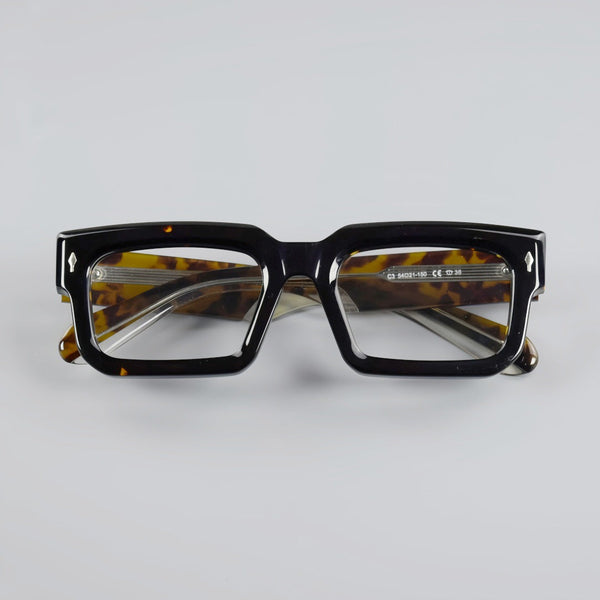 Monk Retro Rectangle Acetate Glasses Frame