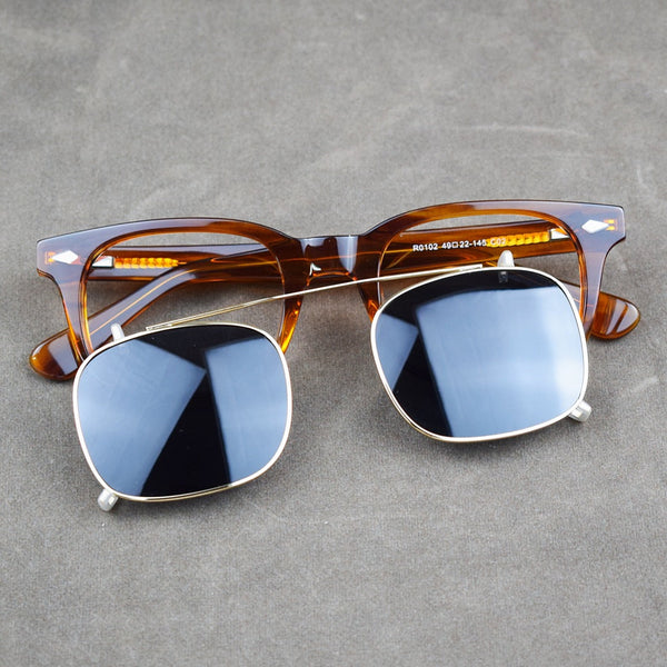 Monge Classic Retro Clip Sunglasses Punk Glasses Frame