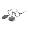 Jaklin Titanium Vintage Eyeglasses Frame With Sunglasses Clips
