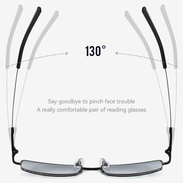 Ultra- Light Titanium Tinted Photochromic Multifocal Progressive Reading Glasses - CML1832