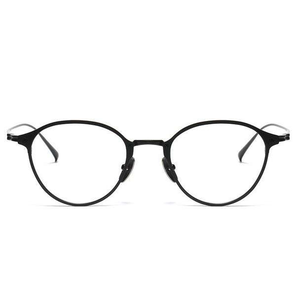 Titanium Vintage Round Eyeglasses Frames KJ-40