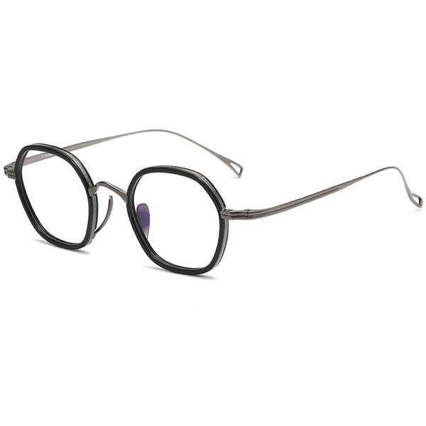 Titanium Geometric Glasses Frame 80873