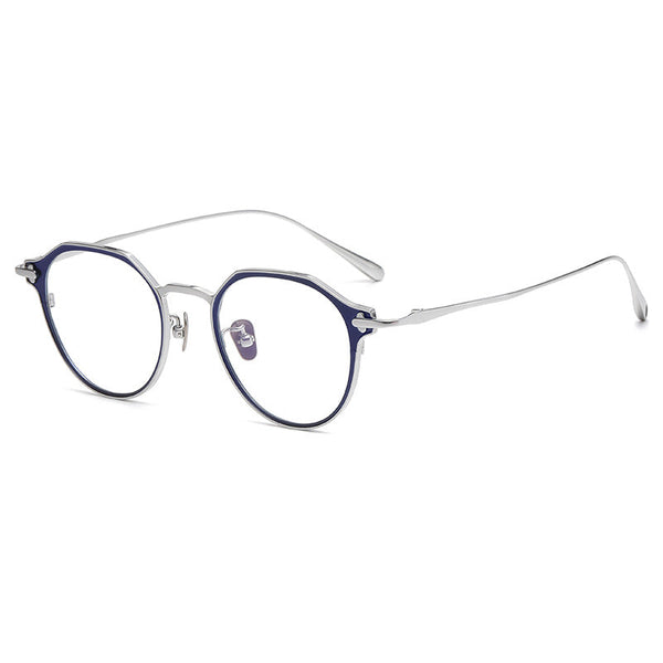 Titanium Vintage Round Eyeglasses Frames Bacchus
