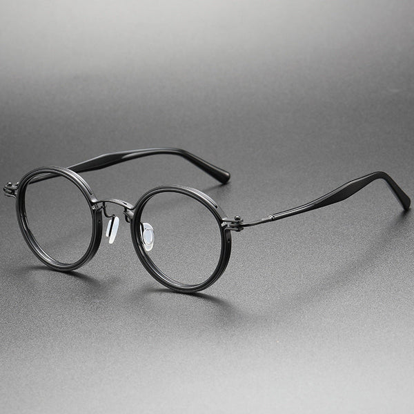 Titanium Vintage Round Eyeglasses Frames RLT5862