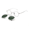 Abali Titanium Vintage Eyeglasses Frame With Sunglasses Clips