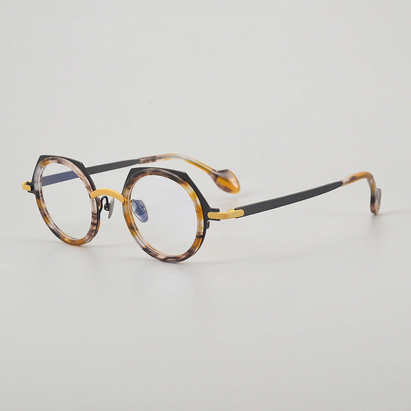 Mealo Retro Round Titanium Glasses Frame