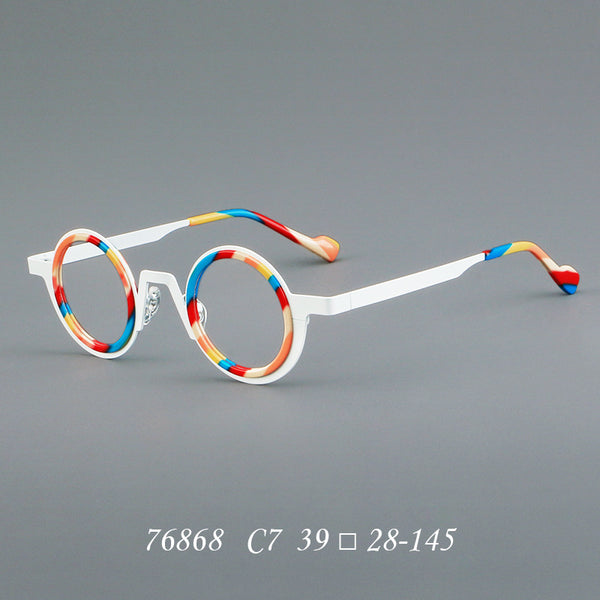Jago Titanium Acetate Round Glasses Frame