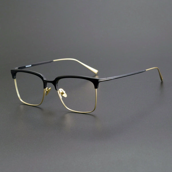 Retro Titanium Square Glasses Frame WALOORF