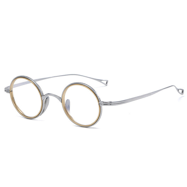 Titanium Vintage Round Eyeglasses Frames KMN123