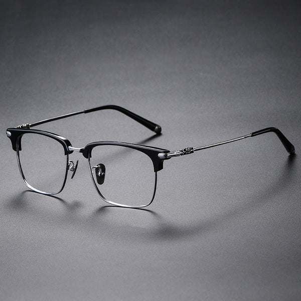 Browline Titanium Rectangle Glasses Frame MST19339
