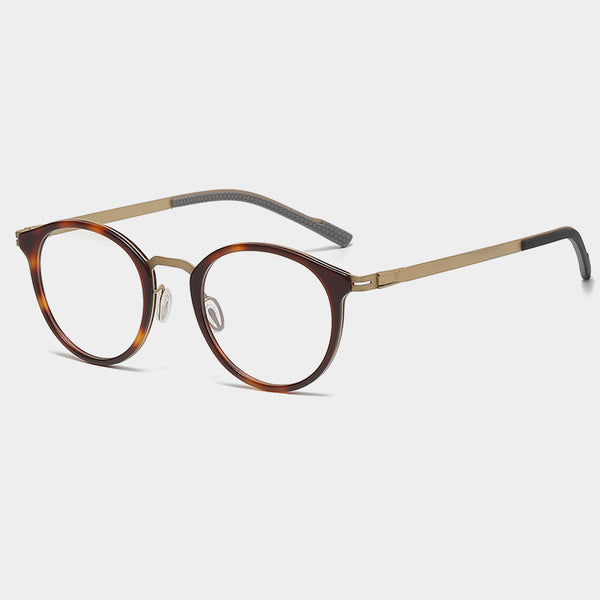 Zelma Retro Oval Titanium Glasses Frame