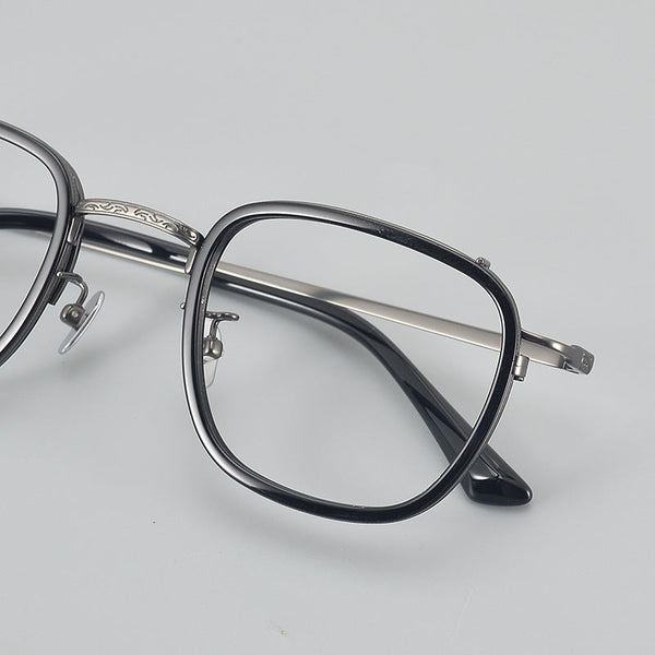 Brisby Retro Titanium Square Glasses Frame